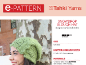 Snowdrop Slouch Hat PATTERN